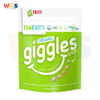 Permen YumEarth Organic Giggles Sour Chewy Candy Bites 10sp 142g