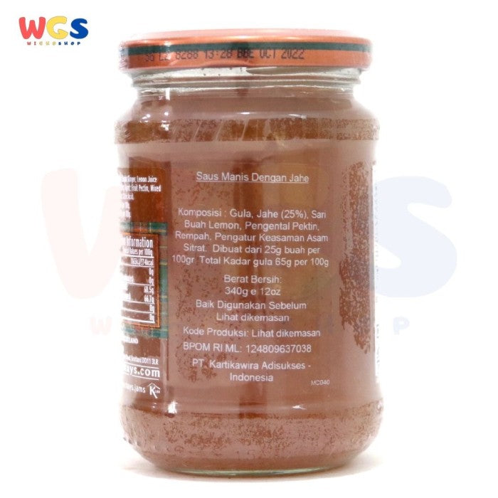 Selai Mackays Ginger Preserve 340 gr - Selai Jahe