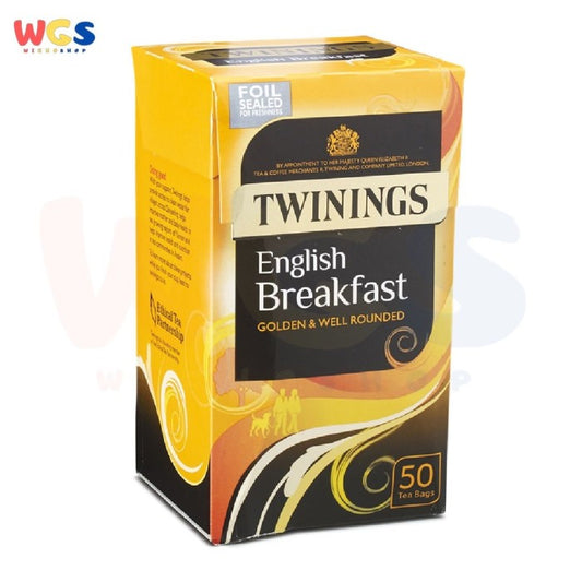 Twinings Tea English Breakfast Golden & Well Rounded 50 Tea Bags 125g