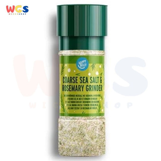 Happy Belly Coarse Sea Salt & Rosematy Grinder 60g - Garam Laut