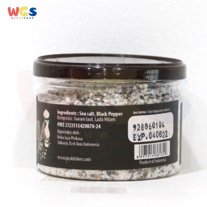 Garam Laut Lada Hitam Jays Black Pepper Seasalt Sea Salt 120 gr