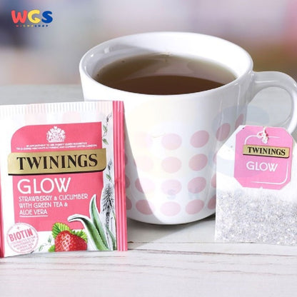 Twinings Tea Superblends Glow Strawberry Cucumber Green Tea 20 Bags