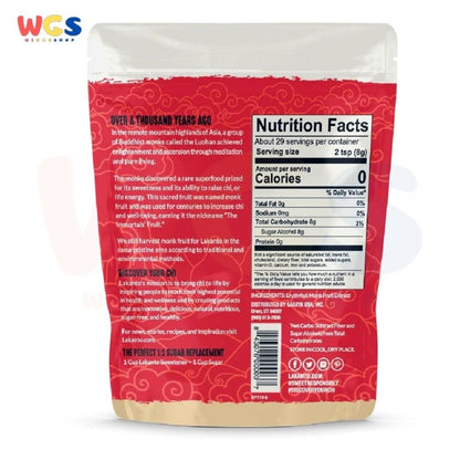 Lakanto Monkfruit Sweetener With Erythritol Golden Raw Cane Sugar 235g