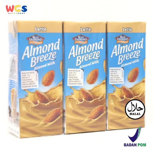 Blue Diamond Almond Breeze Coffee Latte Almond Milk 3 x 180 ml - Susu