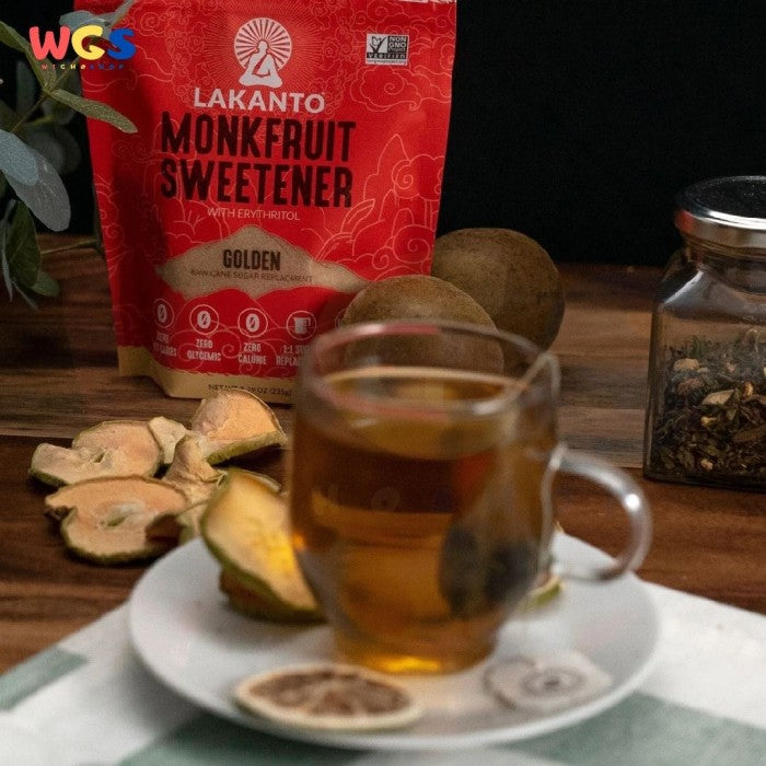 Lakanto Monkfruit Sweetener With Erythritol Golden Raw Cane Sugar 235g