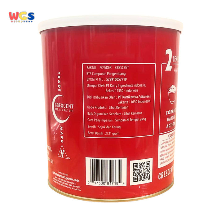 Crescent Double Acting Baking Powder 2721 gr - Tepung Baking Powder