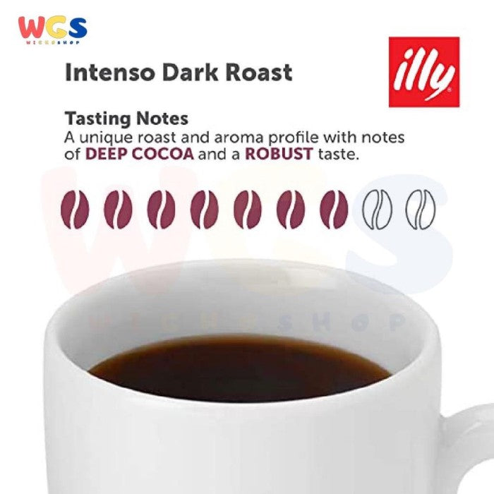 Illy Intenso Dark Roast Instant Coffee 100% Arabica Coffee 3.3oz 95g