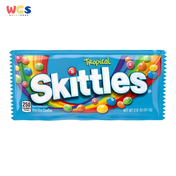 Permen Skittles Tropical Candy Single Pack 2.17oz 61.5g