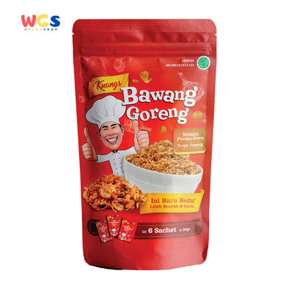 Kuangs Bawang Goreng Oven Bawang Goreng Kriuk Sehat Halal 120g - 6x20g