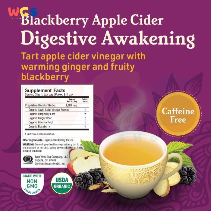 Yogi Tea Blackberry Apple Cider Digestive Awakening 16 Tea Bags 29g