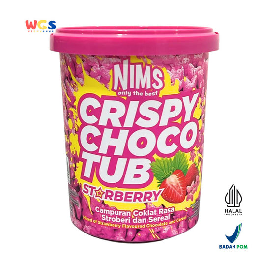 NIMS Only The Best Crispy Choco Tub Starberry With Strawberry Chocolate 250g - Coklat Rasa Stroberi dan Sereal
