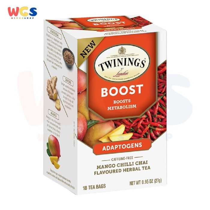 Twinings of London Boost Adaptogens Mango Chai Herbal Tea 18p x1.5g