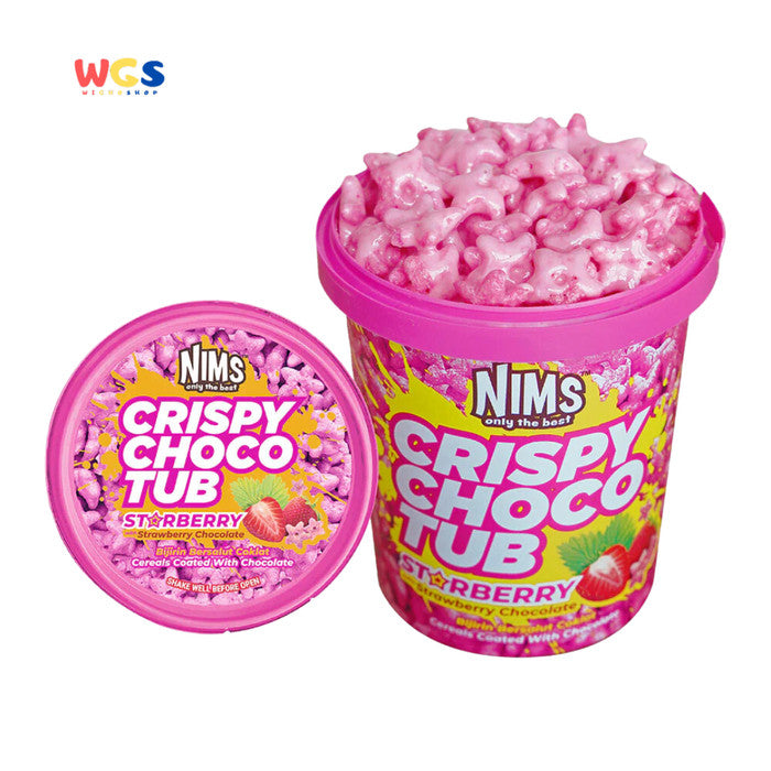 NIMS Only The Best Crispy Choco Tub Starberry With Strawberry Chocolate 250g - Coklat Rasa Stroberi dan Sereal