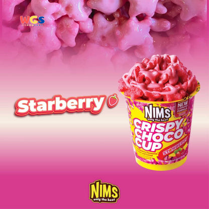 NIMS Only The Best Crispy Choco Cup Starberry With Strawberry Chocolate 60g - Coklat Rasa Stroberi dan Sereal