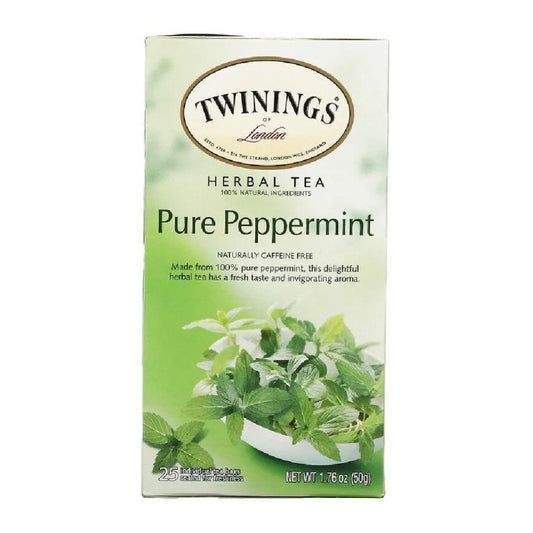 Twinings of London Pure Peppermint Tea Natural Caffeine Free 25s x 2g