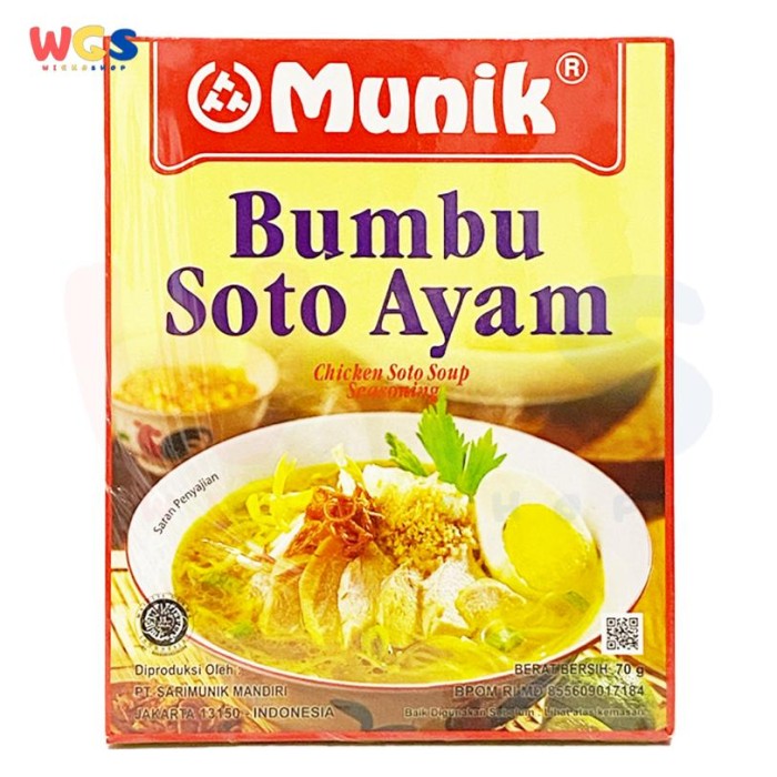 Munik Bumbu Soto Ayam Chicken Soto Soup Seasoning 70g - Halal