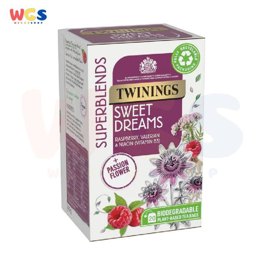 Twinings Superblends Sweet Dreams Raspberry Valerian 20 Envelopes x 2g