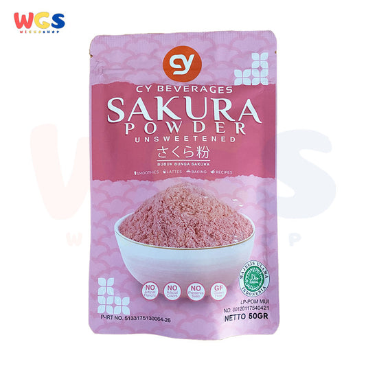 CY Beverages Pure Sakura Cherry Blossom Powder Unsweetened 50g