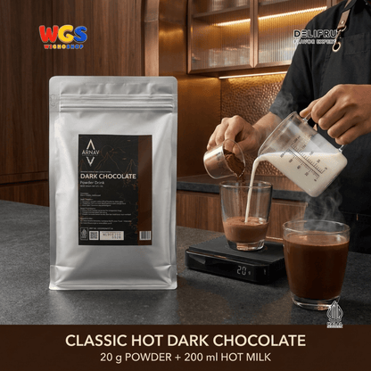 ARNAV Dark Chocolate Powder Drink 1kg - Bubuk Cokelat Hitam untuk Hot Chocolate Mocha Latte Frappe Dessert Halal