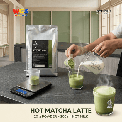 ARNAV Matcha Latte Powder Drink 1kg - Bubuk Minuman Matcha Susu Green Tea Latte Frappe Boba Cafe Halal