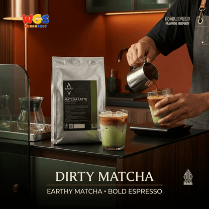 ARNAV Matcha Latte Powder Drink 1kg - Bubuk Minuman Matcha Susu Green Tea Latte Frappe Boba Cafe Halal