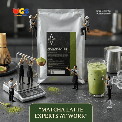 ARNAV Matcha Latte Powder Drink 1kg - Bubuk Minuman Matcha Susu Green Tea Latte Frappe Boba Cafe Halal