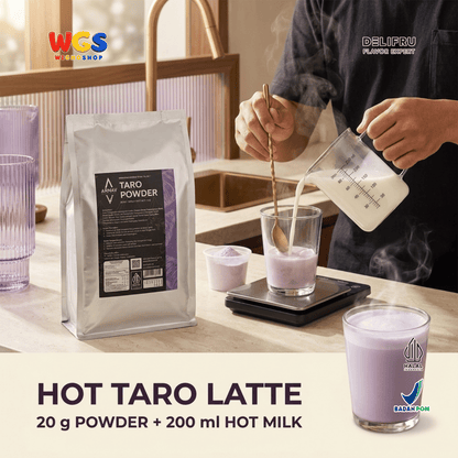 ARNAV Taro Powder 1kg - Bubuk Minuman Taro Talas untuk Taro Milk Latte Milkshake Frappe Boba Minuman Cafe Halal