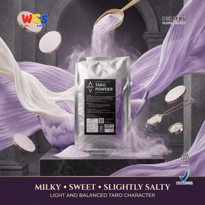 ARNAV Taro Powder 1kg - Bubuk Minuman Taro Talas untuk Taro Milk Latte Milkshake Frappe Boba Minuman Cafe Halal