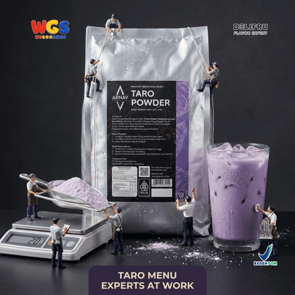 ARNAV Taro Powder 1kg - Bubuk Minuman Taro Talas untuk Taro Milk Latte Milkshake Frappe Boba Minuman Cafe Halal