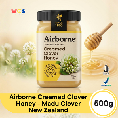 Airborne Creamed Clover Honey 500g - Madu Clover New Zealand