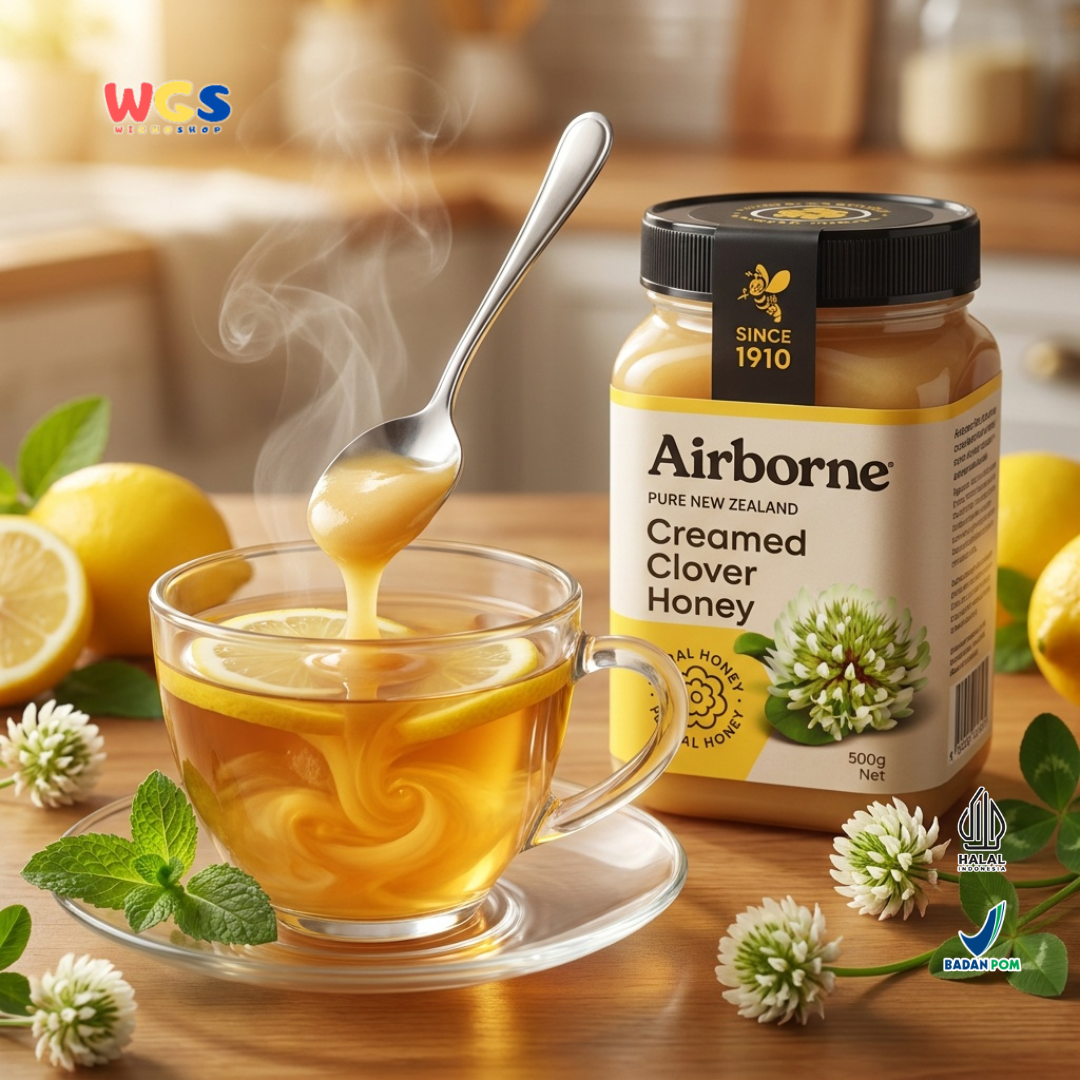 Airborne Creamed Clover Honey 500g - Madu Clover New Zealand