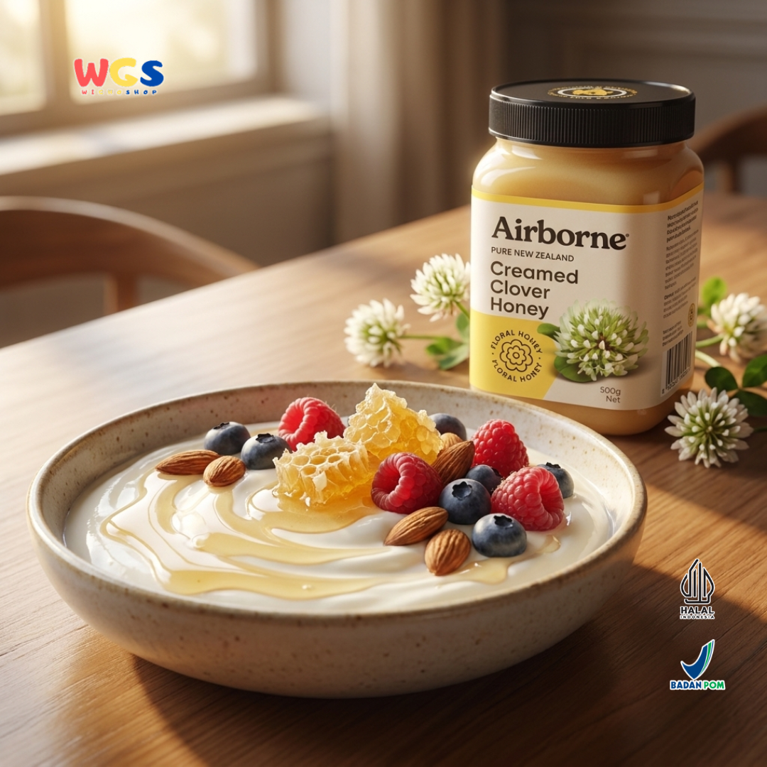 Airborne Creamed Clover Honey 500g - Madu Clover New Zealand