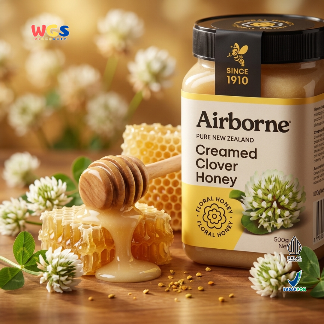 Airborne Creamed Clover Honey 500g - Madu Clover New Zealand