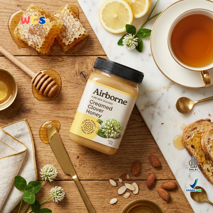 Airborne Creamed Clover Honey 500g - Madu Clover New Zealand