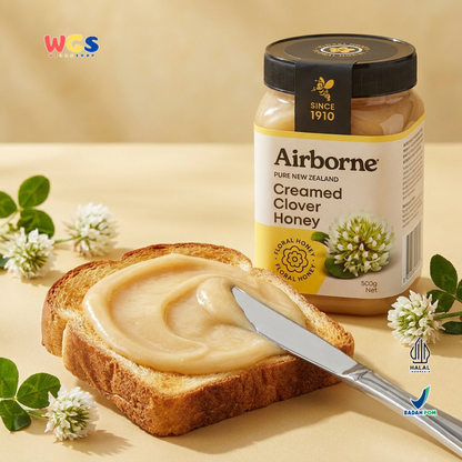 Airborne Creamed Clover Honey 500g - Madu Clover New Zealand