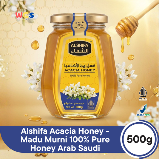 Alshifa Acacia Honey 500g - Madu Murni 100% Pure Honey Arab Saudi