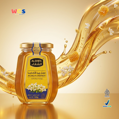 Alshifa Acacia Honey 500g - Madu Murni 100% Pure Honey Arab Saudi