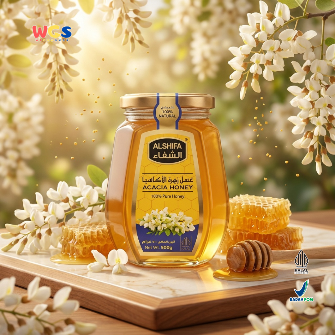 Alshifa Acacia Honey 500g - Madu Murni 100% Pure Honey Arab Saudi