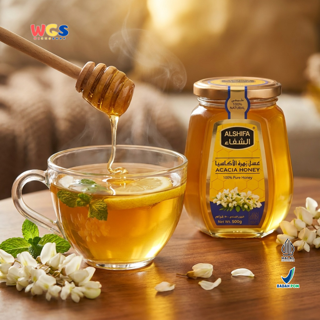Alshifa Acacia Honey 500g - Madu Murni 100% Pure Honey Arab Saudi