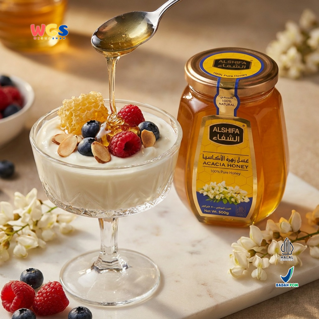 Alshifa Acacia Honey 500g - Madu Murni 100% Pure Honey Arab Saudi
