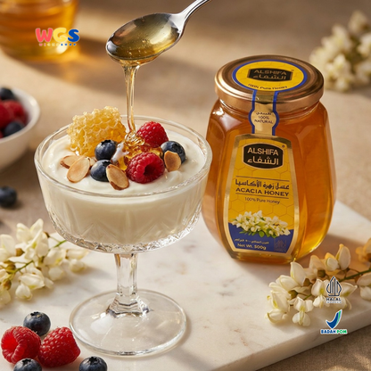 Alshifa Acacia Honey 500g - Madu Murni 100% Pure Honey Arab Saudi