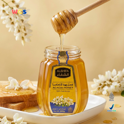 Alshifa Acacia Honey 500g - Madu Murni 100% Pure Honey Arab Saudi