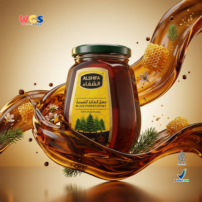 Alshifa Natural Pure Premium Black Forest Honey Strong &amp; Rich 500g