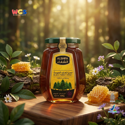 Alshifa Natural Pure Premium Black Forest Honey Strong &amp; Rich 500g