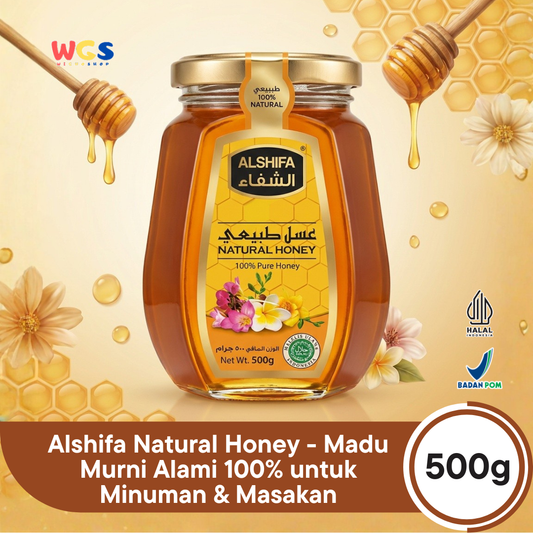Alshifa Natural Honey 500g - Madu Murni Alami 100% untuk Minuman & Masakan
