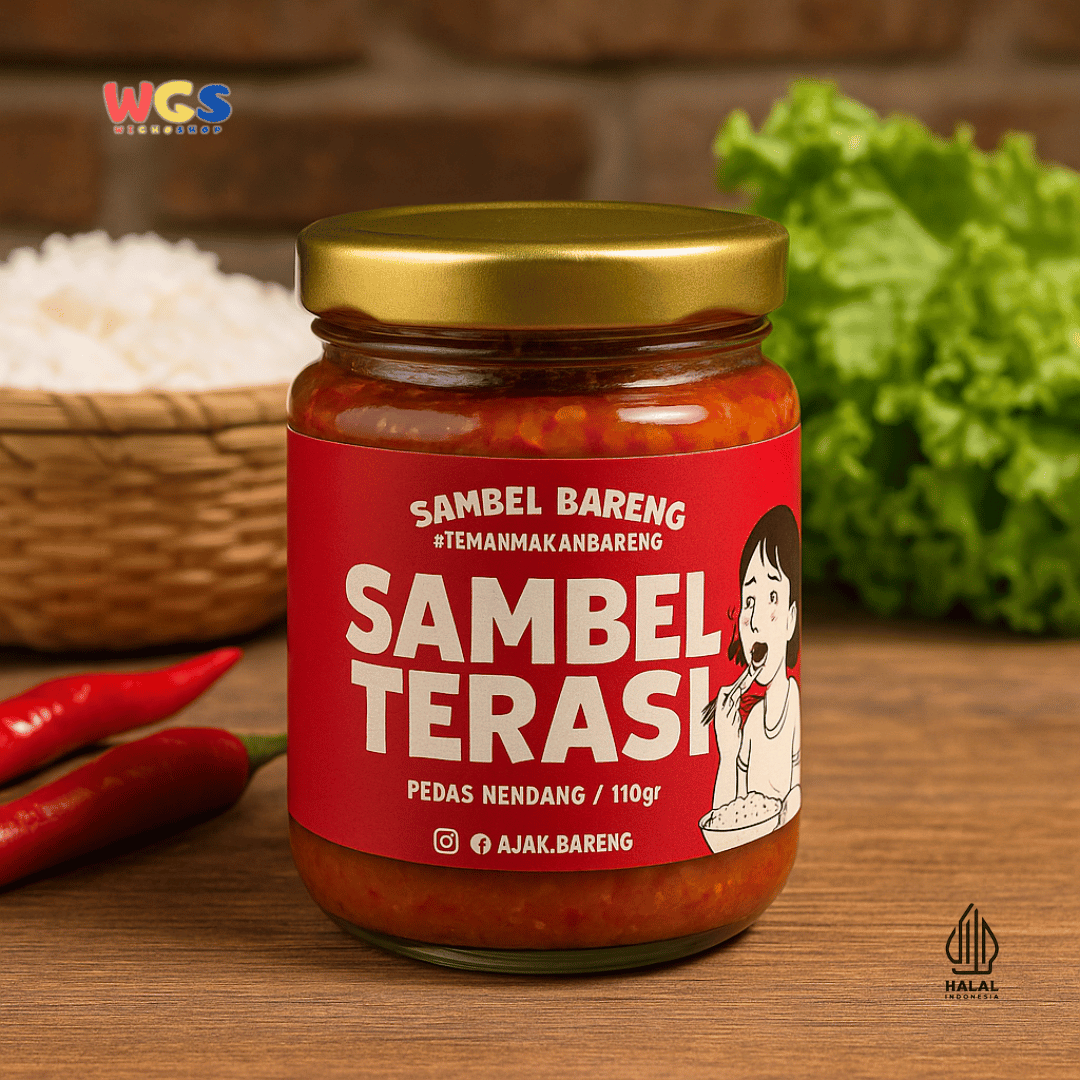 BARENG Sambel Terasi 110gr – Sambal Terasi Autentik, Pedas Nendang, Teman Makan Bareng