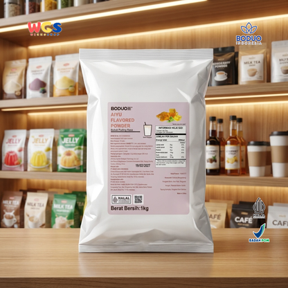 BODUO Premium Aiyu Jelly Flavored Powder 1kg - Boba Drink &amp; Dessert Ingredients - Halal - BPOM