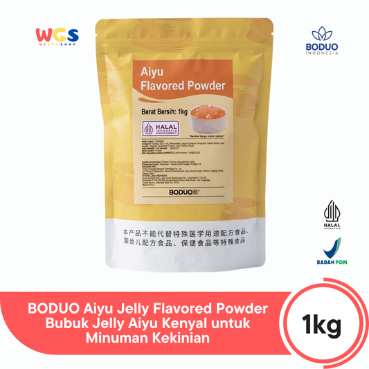 BODUO Aiyu Jelly Flavored Powder 1kg – Bubuk Jelly Aiyu Kenyal untuk Minuman Kekinian