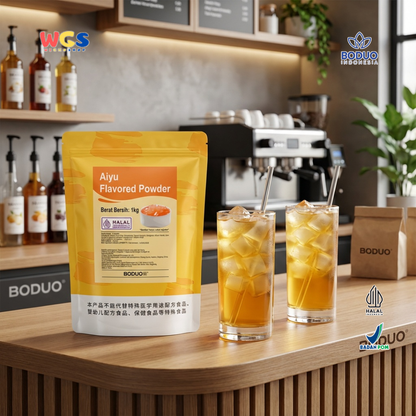 BODUO Aiyu Jelly Flavored Powder 1kg – Bubuk Jelly Aiyu Kenyal untuk Minuman Kekinian