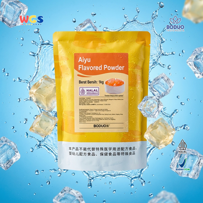 BODUO Aiyu Jelly Flavored Powder 1kg – Bubuk Jelly Aiyu Kenyal untuk Minuman Kekinian
